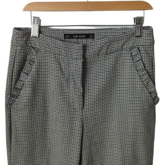 Zara Ruffle Houndstooth Trouser Pant - Picture 5 of 6
